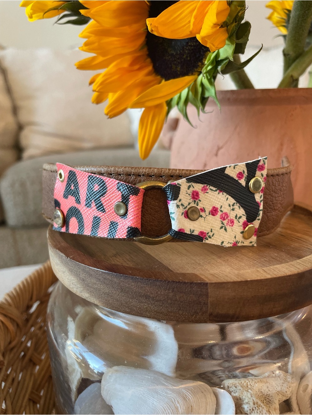 L.A.M.B. Bracelet upcycled from two vintage lamb by Gwen Stefani bags